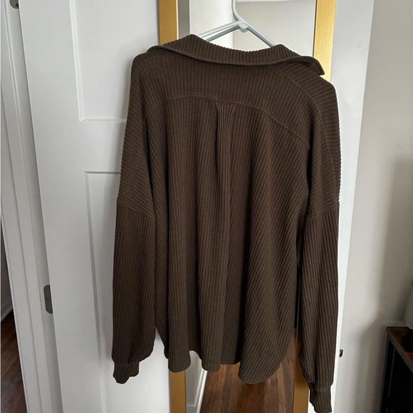 Joah Brown Deep V Pullover - Picture 5 of 7